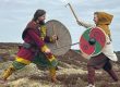 Vikinger slåsser på heden